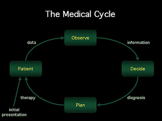 The medical cycle: patient, observe, decide, plan. The medical cycle: patient, observe, decide, plan.